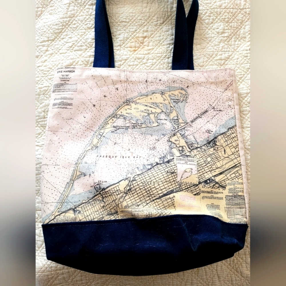 ERIE PA LAKE ERIE CANVAS TOTE